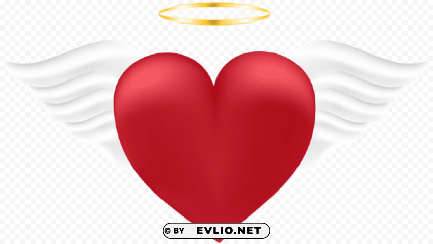 Angel Heart PNG Graphic With Clear Isolation