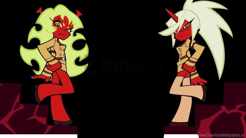 anger devil girl legs wallpaper Transparent PNG Isolated Graphic with Clarity