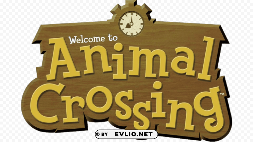 animal crossing logo Isolated Artwork in Transparent PNG Format
