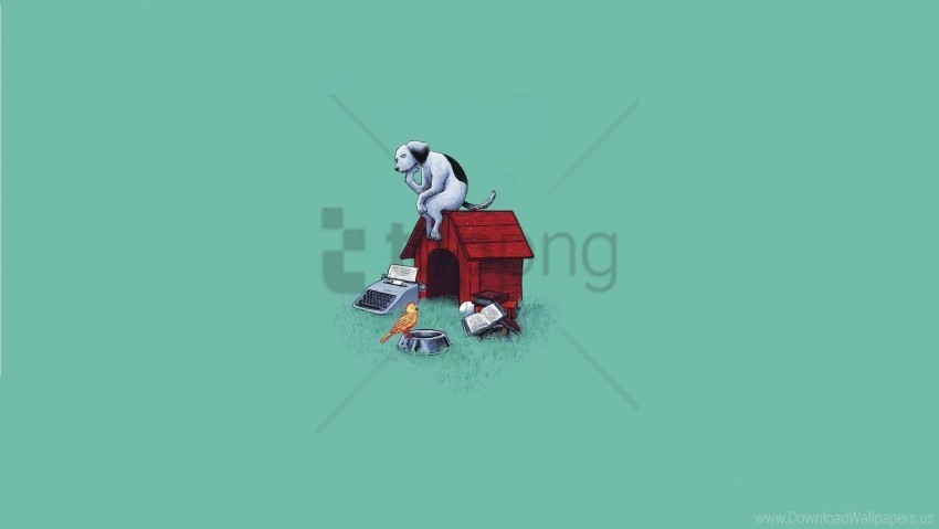 art booth dog minimalism wallpaper PNG for Photoshop