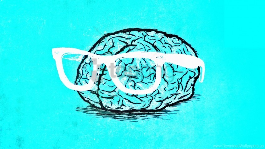 art brain glasses gyrus wallpaper Isolated Illustration in HighQuality Transparent PNG