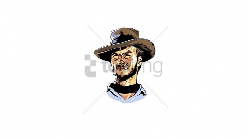 art clint eastwood hat minimalism wallpaper PNG images transparent pack