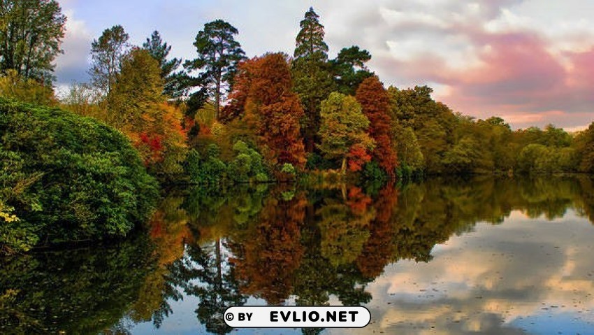 autumn river landscape wallpaper PNG files with transparent canvas collection