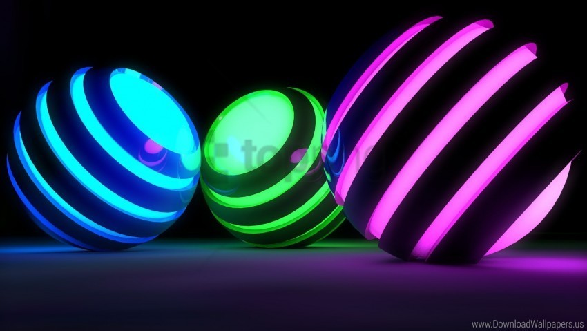 balls bands bright glow wallpaper Isolated Item on Transparent PNG Format