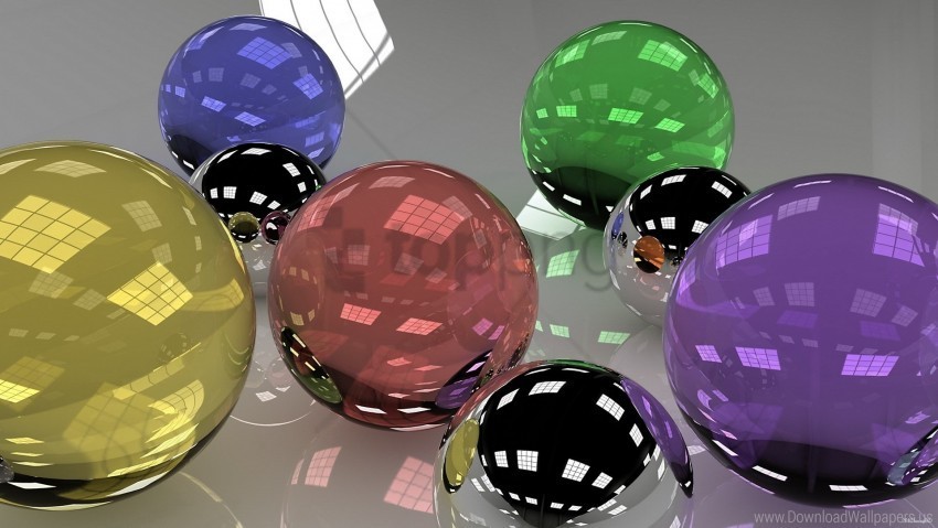 balls colored glass wallpaper PNG for use