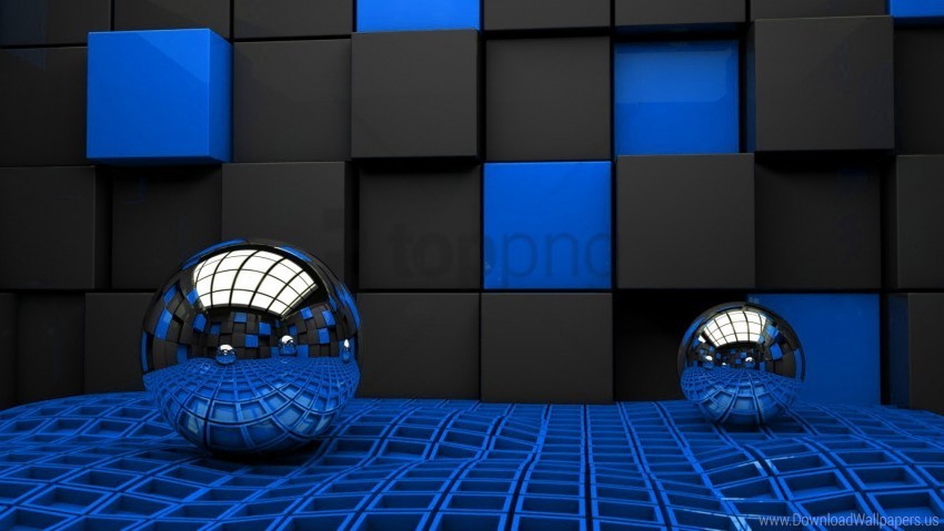 balls cubes metal space wall wallpaper PNG transparent images for websites