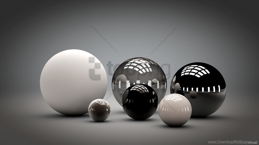 balls reflection shape sleek wallpaper Isolated Item with Transparent Background PNG