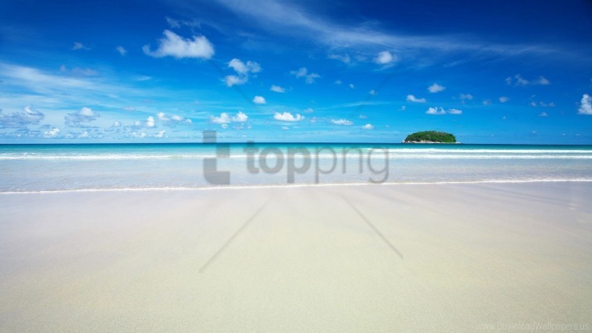 beach blue wallpaper PNG clip art transparent background