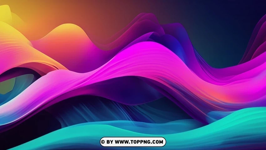 Beautifully Designed Colorful Abstract Flowing Waves 4K Wallpaper Transparent design PNG