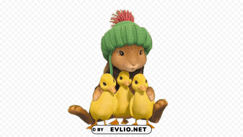 benjamin bunny and three ducklings PNG images without subscription