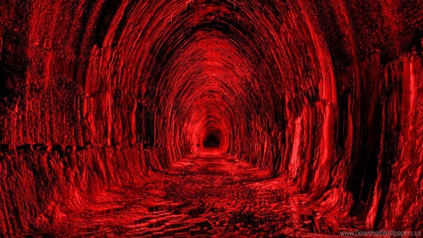 black light red tunnel wallpaper Isolated Graphic on Clear Transparent PNG