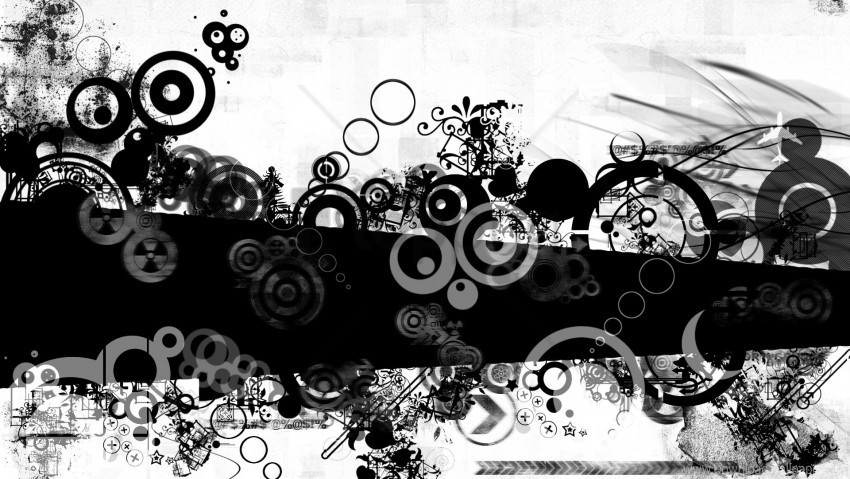 black white shape smeared spot wallpaper CleanCut Background Isolated PNG Graphic