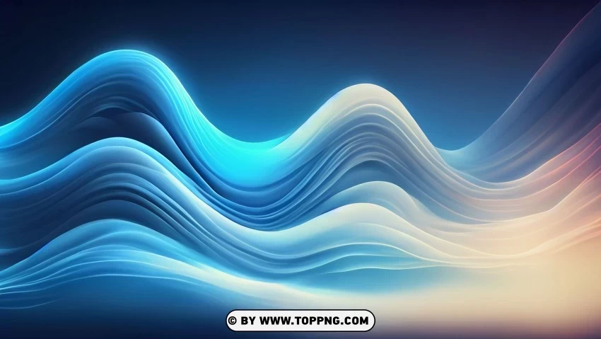 Blue Waves of Tranquility 4K Wallpaper Free PNG