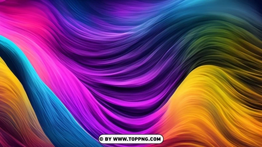 Bold and Bright Colorful Abstract Flowing Waves 4K Wallpaper Transparent graphics