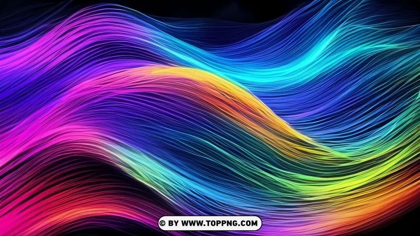 Bold Dynamic Waves in Motion 4K Wallpaper Transparent Background Isolated PNG Design Element