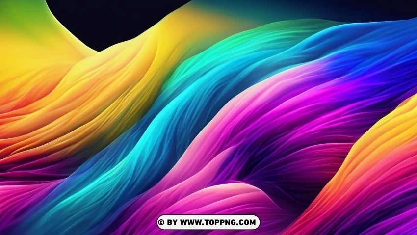 Boldly Colored Abstract Waveforms 4K Wallpaper Transparent graphics PNG