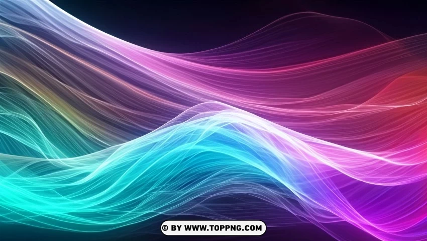 Bright Abstract Wave Lines in Motion 4K Wallpaper Transparent Background Isolated PNG Figure