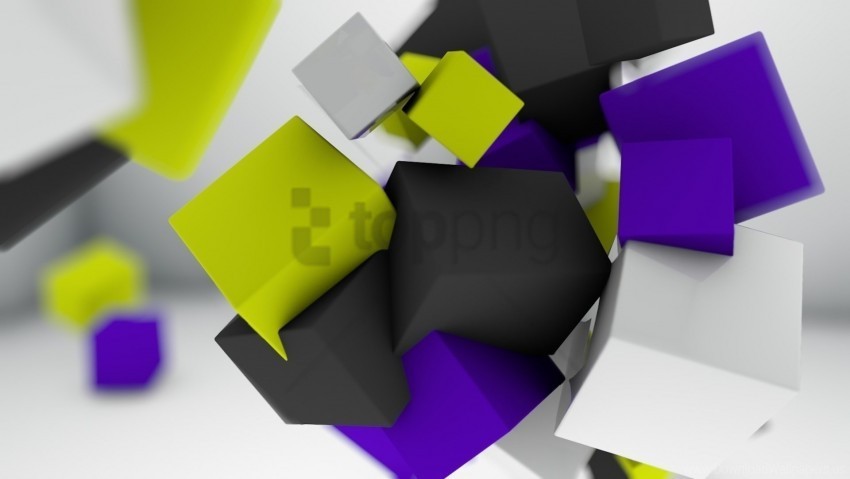 Bright Color Cubes Light Many Wallpaper PNG Images With No Background Needed