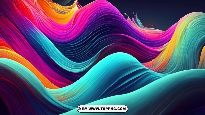 Captivating 4K Flowing Waves Abstract Art Wallpaper Transparent image