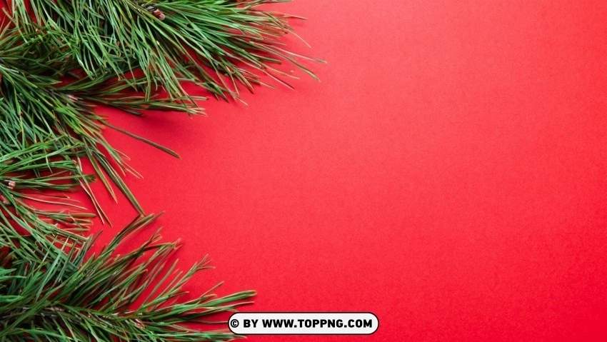 Christmas Foliage Theme Red & Green Wallpaper PNG images with transparent elements