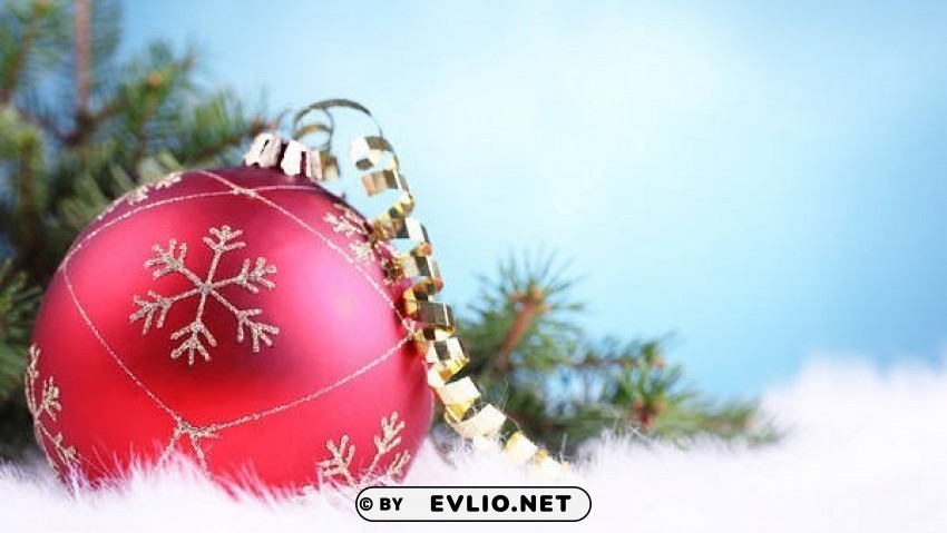 christmaswith red christmas ball Isolated Design Element in Transparent PNG