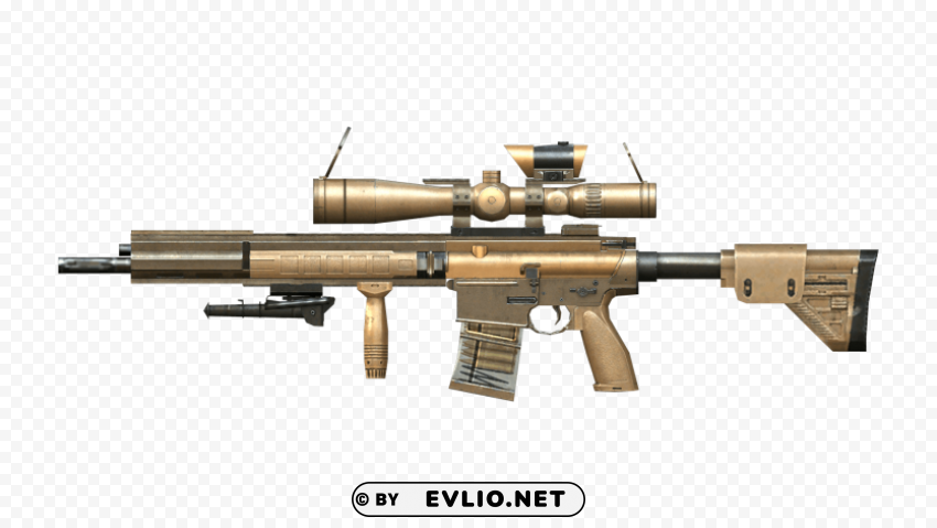 chrome sniper with scope Transparent PNG picture
