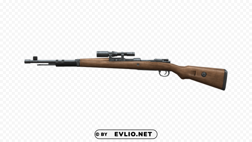 classic wooden sniper from side Transparent PNG Isolated Object Design