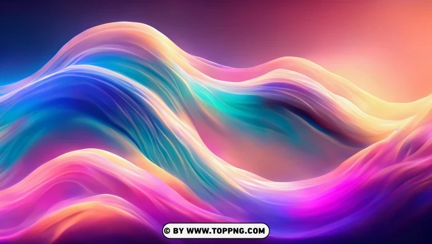 Colorful Abstract Artwork with Fluid Motion Clean Background Isolated PNG Graphic Detail