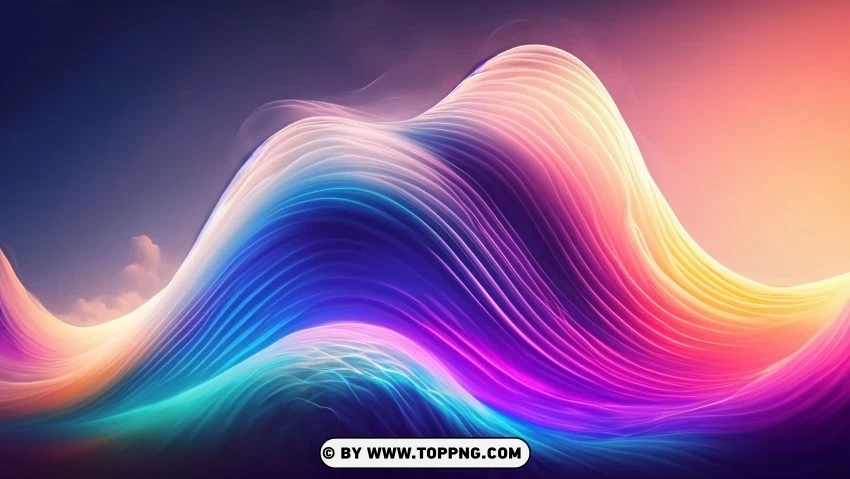Colorful Abstract Moving Waves 4K Wallpaper Clean Background Isolated PNG Icon