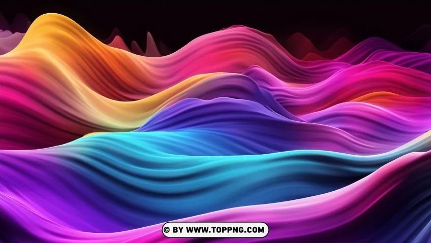 Colorful Abstract Flowing Waves 4K Wallpaper Transparent pics