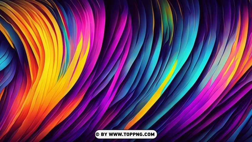 Colorful Abstract Wave Transparent Background Isolation in HighQuality PNG