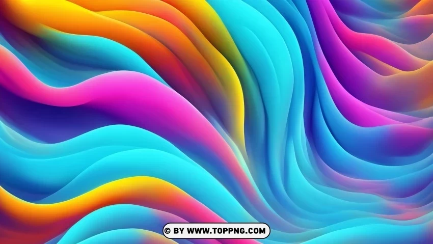 Colorful Abstractions in 4K Flowing Waves Wallpaper Transparent picture PNG