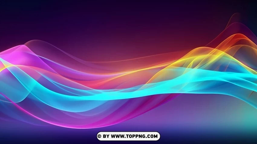 Colorful Dynamic Waves 4K Wallpaper Transparent background PNG photos