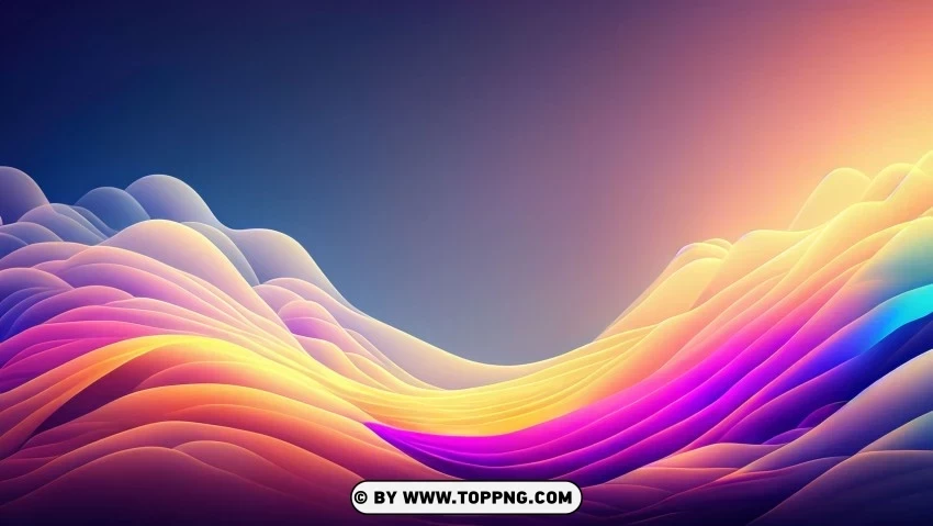 Colorful Bstract Lines In Vibrant Motion 4K Clear Background Isolated PNG Object