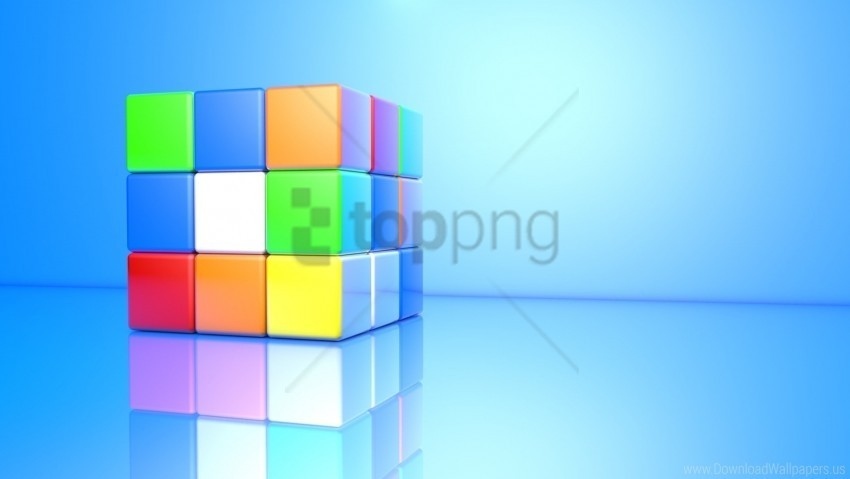 colorful cube face rubiks cube wallpaper HighQuality Transparent PNG Element