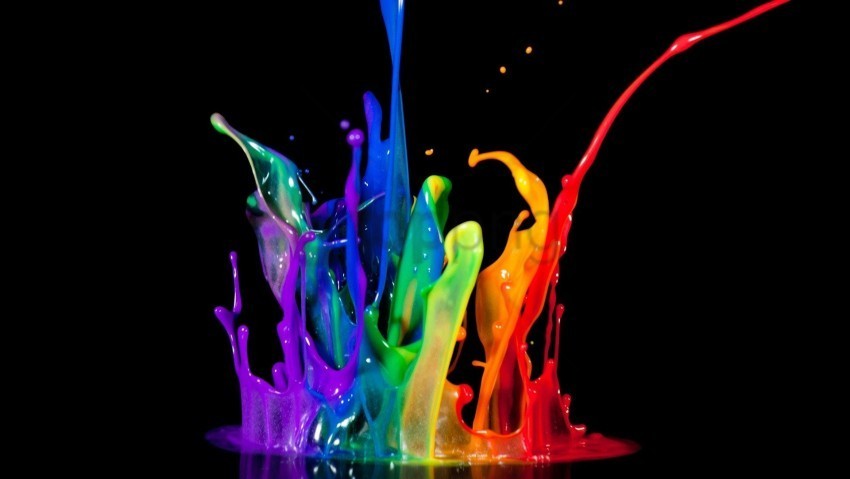 Colorful Paint Splash Wallpaper PNG Isolated Illustration With Clarity