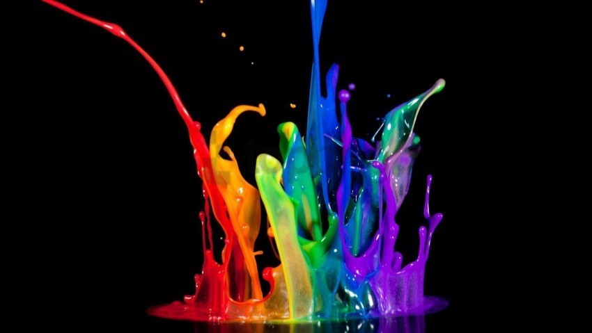 colorful paint splash wallpaper PNG Isolated Subject with Transparency