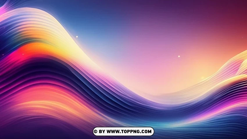 Colorful Waves of Vibrant Motion A 4K Clear Background Isolated PNG Illustration