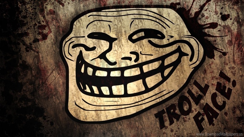 comic face humour smile teeth troll trollface wallpaper PNG free transparent
