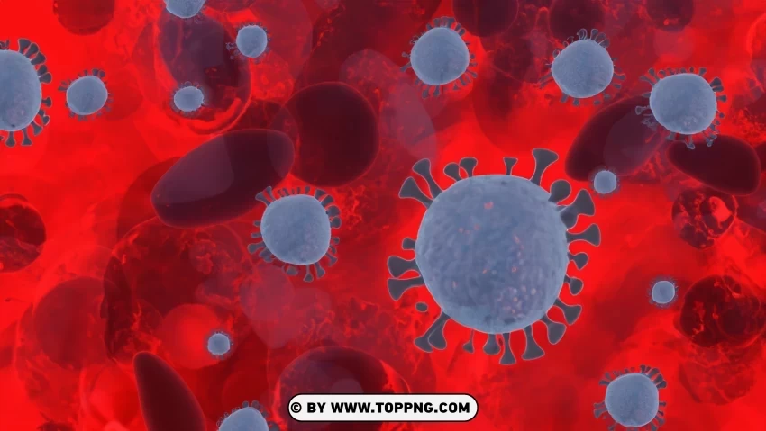 Coronavirus in Blood Detailed 3D Vector Macro Illustration Images Transparent PNG Isolated Illustrative Element - Image ID 0efb343d