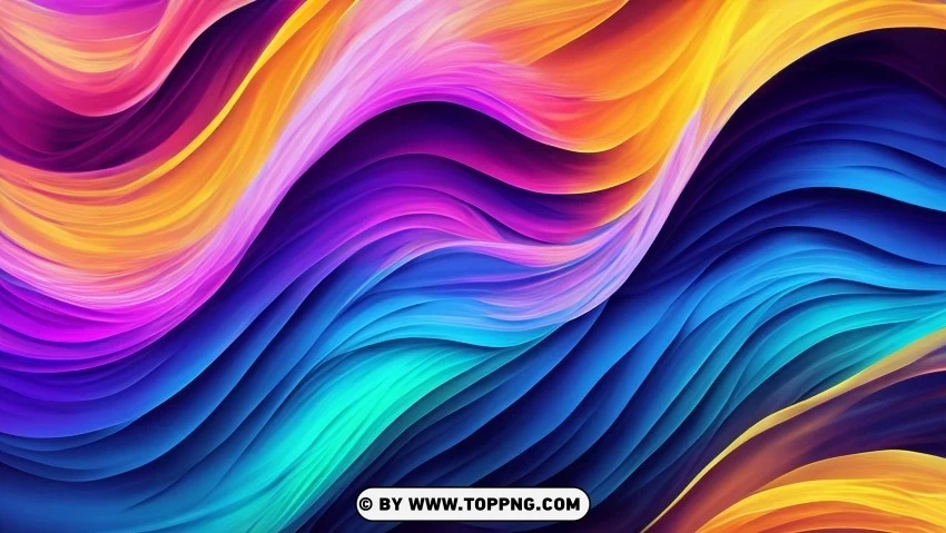 Creative and Artistic Colorful Abstract Flowing Waves 4K Wallpaper Transparent PNG art
