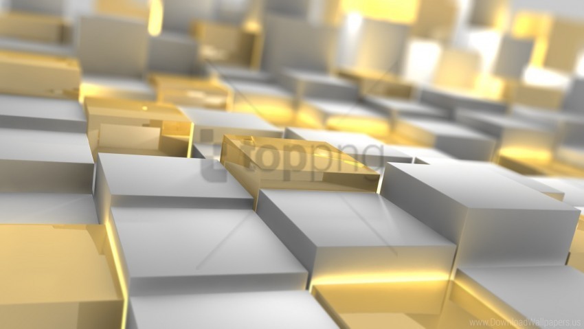cubes form gold silver wallpaper Isolated Graphic on Clear Background PNG