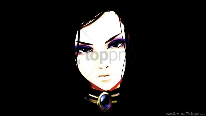 dark face girl paint wallpaper Isolated Subject with Clear PNG Background