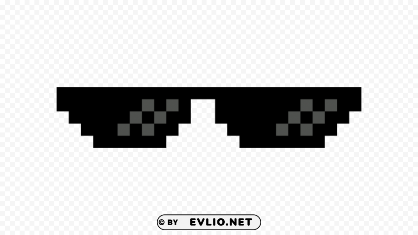 deal with it sunglass Clean Background Isolated PNG Icon