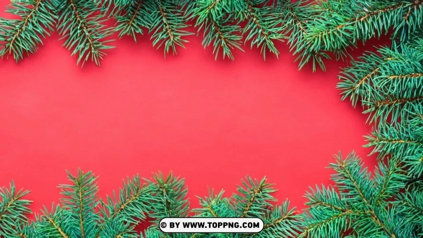 December Festivity Wallpaper Red & Green Theme Isolated Element with Transparent PNG Background