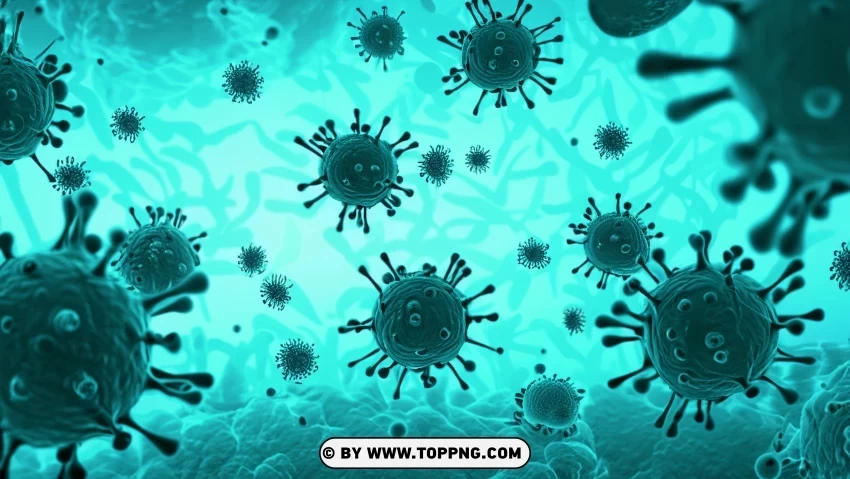 Disease Outbreak and Microbiology Concept Banner or Poster Design Transparent PNG Isolated Element with Clarity
