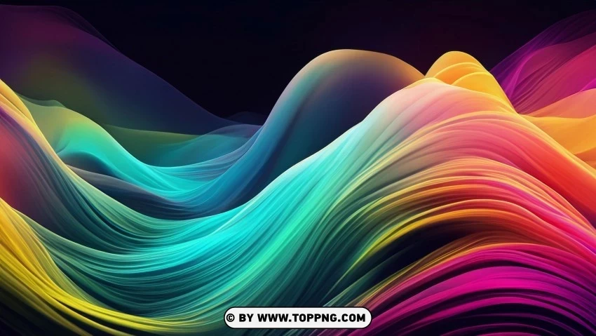 Dynamic and Energetic Abstract Waveforms 4K Wallpaper Transparent PNG artworks for creativity