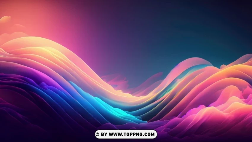 Dynamic Colorful Waves Lines in Vibrant Motion in 4K Wallpaper Clear background PNG elements