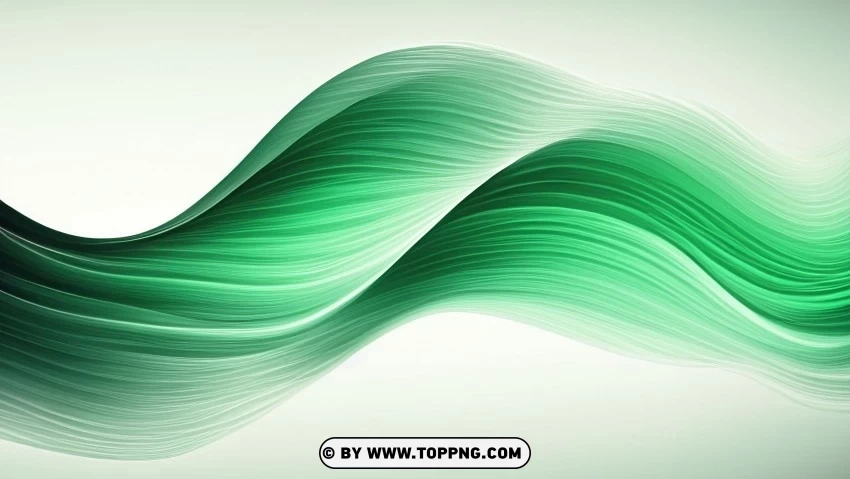 Elegance in 4K Abstract Green Wallpaper Isolated Element on HighQuality Transparent PNG
