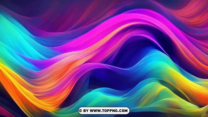 Elegant Flowing Waves Vibrant 4K Wallpaper Transparent PNG download